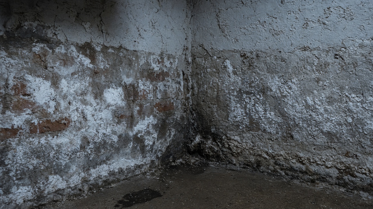 Illustrative example of damp conditions in a basement or cellar