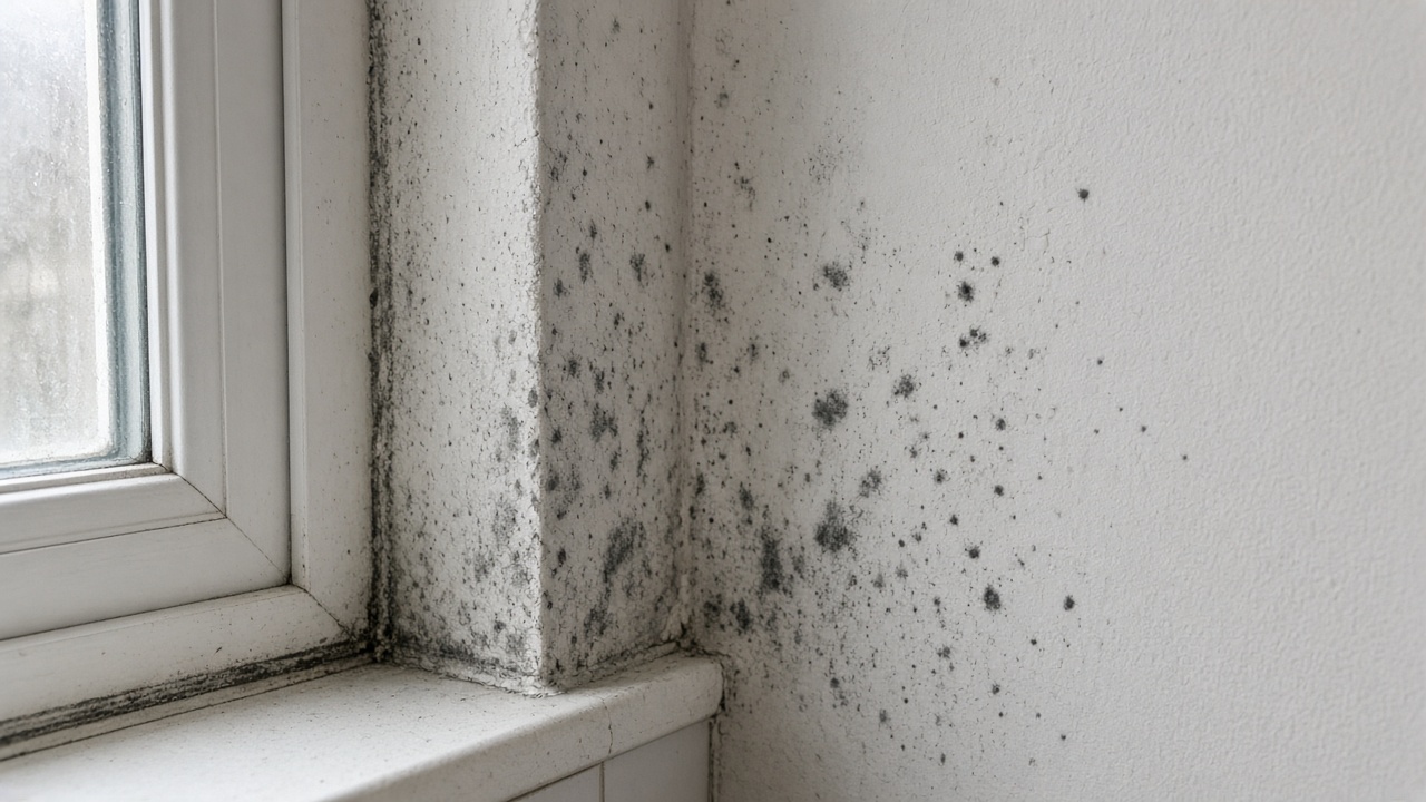 Illustrative example of condensation mould on an interior surface